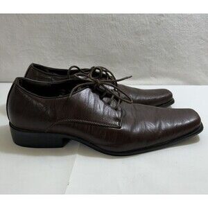 MEN'S DREAM SEEK DRESS SHOE OXFORD DR301 BROWN SIZE 10 LACE UP